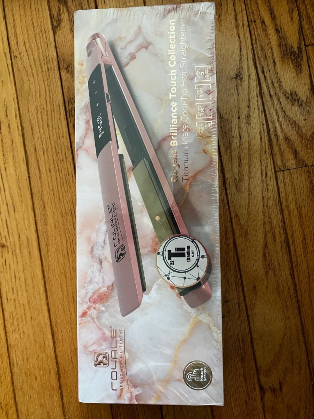 Royale Genius Heating Element Titanium Plate Cool Tip Straightener (Rose Gold)